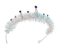 CIYODO Diadème Princesse en Alliage Bleu avec Ruban, Couronne Élégante pour Mariages et Bals, Fixation Sécurisée et Usage Longue Durée