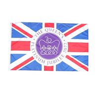 CIYODO Drapeau 70E Anniversaire Reine Élisabeth Ii pour Jardin Extérieur 90X150Cm Polyester Drapeau Décoration Murale pour Fête