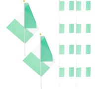 CIYODO Drapeau à Main Drapeau Portatif du Nigéria en Polyester, 20 Pcs, Mât, pour Jardins et Festivals, Résistant à L'usure, Multi-usage