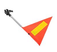 CIYODO Drapeau en Acier Inoxydable et PVC de Sécurité Télescopique Orange, Hauteur Réglable 30cm, Visibilité Améliorée pour Voiturette de Golf pour Golf et Fauteuil Roulant