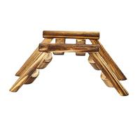 CIYODO Échelle Pliable en Bois pour Hamster et Petits Animaux, Surface Lisse sans Risque de Blessure, Jouet Éducatif pour Cage et Habitat
