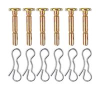 CIYODO Ensemble 12 Pcs Goupilles Fendues et Cisaillement en Acier Inoxydable, Accessoires pour Souffleuse à Neige, Pièces de Rechange Solide pour Déneigement Hivernal