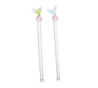 CIYODO Ensemble De 2 Bâtonnets Mélangeurs Élégants en Verre pour Cocktails Bars Restaurants Et Maison