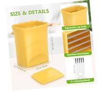 CIYODO Ensemble de 3 Trancheuse Fruits Pratique Set avec Brosse Coupe Baies Œufs Portable et Manuel Outil Cuisine Polyvalent pour Légumes et Fruits