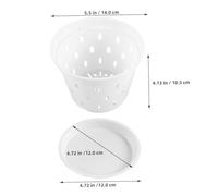 CIYODO Ensemble de 4 Petits Pots en Plastique Transparent avec Trous de Drainage et Soucoupes Légers et Pratiques pour Semis Orchidées et Jardin Intérieur