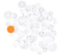 CIYODO Ensemble de 64 Pièces en Plastique Couronne et Poulie Vitesse Unique 3X3X0,5Cm Solide Polyvalent pour Conception Produit et Petite Production