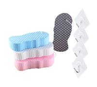 CIYODO Éponge de Bain Garçon Fille Exfoliante Douce avec Crochets Accessoire Lavable pour Nettoyage Corporel et Portable