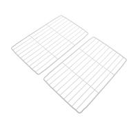 CIYODO Étagère de rangement interne du congélateur blanche, lot de 2, structure en fil métallique, détachable et lavable, pour usage domestique et commercial