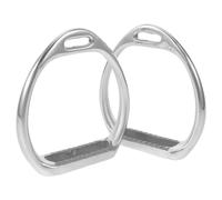 CIYODO Étriers D'équitation Anglais en Aluminium Argenté, Paire 1 Set, Étriers à Montée Rapide Antidérapants pour Selle de Cheval, Outils D'équitation Robustes pour Entraînement