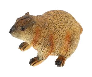 CIYODO Figurine de Marmotte Réaliste en Résine, Modèle de Simulation Animal Sauvage, Petite Statue Décorative pour Bureau, Chambre et Jardin, Éducatif pour Garçon et Filles, Décoration