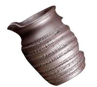 CIYODO Fontaine Cascade en Pot Céramique Ancienne Mini Vase Brun pour Décoration de Jardin et Intérieur Système Naturel de Circulation d'eau sans Pompe Fontaine d'eau Relaxante pour