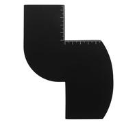 CIYODO Gabarit de Coiffure S avec Règle Intégrée pour Alignement Précis des Lignes de Cheveux et Contours de Barbe, Outil de Mise Réutilisable pour Coupe à Domicile et Usage