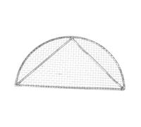 CIYODO Grille de Barbecue en Acier Inoxydable Amovible Demi-Cercle Filet de Gril Portable Demi-Lune Accessoire Barbecue Pliable pour Cuisson Extérieure Panier à Grillades Pratique et