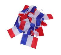 CIYODO Guirlande De Mini Drapeaux Français 14x21 Cm En Polyester Fin Bannière Du Festival Aux Trois Couleurs Décoration Murale Et Extérieure Polyvalente Lot