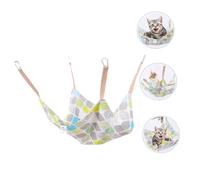 CIYODO Hamac À Bascule pour Chat Lit Double Couche en Coton Et Lin Tapis De Couchage Respirant pour Chat Installation Facile Charge Maximale De 7 Kg pour Cage À Chat