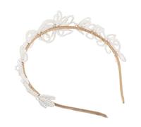 CIYODO Headband de Mariée Faux avec Fleurs et Strass Accessoire Floral Élégant pour Cérémonie Nuptiale Coiffe Princesse pour Mariée et Demoiselle Honneur