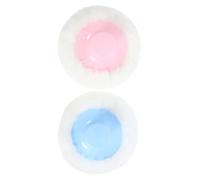 CIYODO Houppette à poudre pour bébé 2pcs 8 cm éponge peluche réutilisable, peau douce, conçue pour application poudre visage et corps, adaptée aux soins bébés en voyage