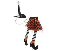 CIYODO Housse Bouteille Vin Halloween Chapeau Design Unique Longue Jambe Réutilisable pour Décoration Fête Table Ambiance Mystérieuse