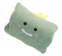 CIYODO Housse de Bouillotte Rechargeable en Tissu Peluche Vert Dinosaure, Portable et Lavable, Oreiller Chauffe-Mains Doux en Coton pour Maison, Bureau et École, 1 Pièce