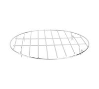 CIYODO INOX Ronde pour Barbecue Support Portable Poisson Viande Légumes Pizza Répartition Uniforme Chaleur sans Plateau Noir