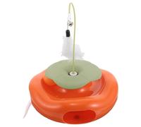 CIYODO Interactif pour Chat D’Intérieur avec Plumage Tournantes Distributeur de Friandises Automatique Bâtonnet à Taquiner Puzzle Stimulant Les Réflexes et L’Éveil des Chatons