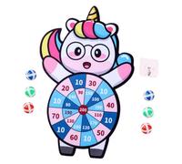 CIYODO Jeu de Balle Collante Licorne 3 Balles Adhésives pour Garçon et Filles 4-12, D'intérieur Interactif pour Coordination Œil-Main, Set de Fléchettes sans Pointes Sécurisées, Salle