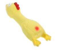 CIYODO Jouet en Latex pour Chien Forme Poulet Jouet Interactif RéSistant À La Morsure Design Jaune pour Stimuler Votre Animal De Compagnie 16.5 Cm
