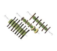 CIYODO Jouets à Mâcher pour Animaux De Compagnie en Bois Naturel Pomme 3 Pièces Ensemble Snack Dents pour Hamster Cochon D’Inde Lapin Cage Jeu Dentaire