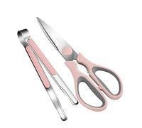 CIYODO Kit de Ciseaux Cuisine pour Barbecue Pinces à Viande, Acier Inoxydable 20Cr13 PP, Poignée Antidérapante, pour Barbecue et Dîner Chez