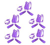 CIYODO Kit de Plongée pour Poupée 30 Cm 5 Ensembles Bouteille D'oxygène Lunettes de Plongée et Palmes en Plastique pour Jeux et Collection Piscine Réalistes