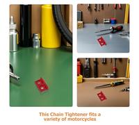 CIYODO Kit Tendeur de Chaîne Moto 4 Pièces Alliage Aluminium Cnc 12 MM Réglage Précis Tension Roue Arrière pour Quad et Moto Cross Tout Usage