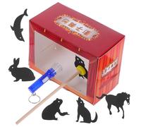 CIYODO Kit Théâtre D’Ombres Chinoises Éducatif pour Garçon et Filles - Marionnettes à Fabriquer Soi-même - Jeu Créatif D’Ombres Mythiques - Ensemble Complet Accessoires Lampe - Activité