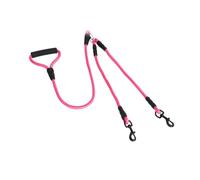 CIYODO Laisse de Double Tressée Durable pour Activités Extérieures Couleur Rose