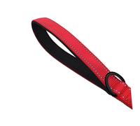 CIYODO Laisse De Dressage pour Chien Réfléchissante Double Poignée Nylon Robuste Rouge Usage Quotidien Promenade Et Entraînement pour Chiens Moyens