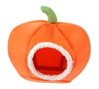 CIYODO Lit Forme De Citrouille pour Petits Animaux pour Hamster Écureuil Et Coussin Chaud Et Confortable pour Hiver Détente