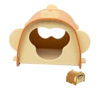 CIYODO Lit pour Chat Nid pour Chat Chien Amovible De Plein Air Indestructible Coucou Enceinte Boîtiers Animal De Compagnie Détachable Mangeoire Logement Literie Tipi Nid Verser Air Feutre