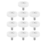 CIYODO Lot de 10 Roulettes de Tiroir en Nylon avec Vis 5,7 Mm Poulie Coulissante Compacte pour Meuble de Rangement, Remplacement Rouleau de Tiroir Silencieux et Solide, Compatible