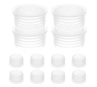 CIYODO Lot de 12 Bouchons D'extrémité Ronds en Plastique Étanche pour Jardinières 40 Cm, Accessoires Anti-Infiltration d'eau pour Bacs à Légumes de Balcon, Réutilisables et Faciles