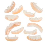 CIYODO Lot de 12 Fausses Dents de Vampire Halloween Sournoises en Plastique, Accessoires de Cosplay et Fête D’Halloween, Dentier Décoratif pour Déguisement et Soirée Style Aléatoire