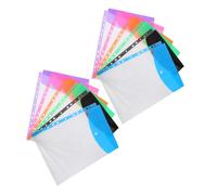 CIYODO Lot de 12 Pochettes Perforées A4 en Plastique Transparent, Paquet à Boutons-pression Colorés, Pochettes de Rangement pour Dossiers, Fenêtre D’étiquette, Bureau, École et Voyage