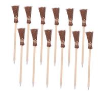 CIYODO Lot De 12 Stylos Décoratifs Pour Halloween Mini Balais De Kits De Crayons D Halloween Décorations De Balais De Crayons À Fantaisie Pour