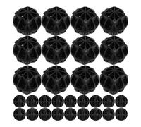 CIYODO Lot de 150 Boules de Biofiltration en Plastique Noir pour Aquarium et Cascade, Optimisation de L'oxygénation et Filtration Biologique pour Systèmes d'eau Salée