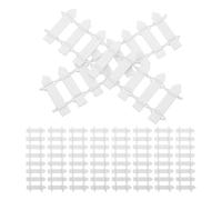 CIYODO Lot de 16 Mini Clôtures Paysagères en Bois Blanc, Décoratives pour Jardin Miniature, Aménagement Paysager, Maison de Poupée, Accessoires D’extérieur pour Décoration de