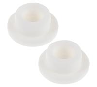 CIYODO Lot de 2 Bouchons Ronds en Caoutchouc Blanc 2,5 Cm pour Vidange de Congélateur Coffre, Accessoires de Remplacement Étanches et Résistants au Froid, Compatibles Nettoyage