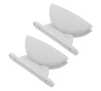 CIYODO Lot de 2 Butées de Porte Semi-Circulaires Blanches Vis pour Camping-Car et Bateau Support de Loquet de Porte D’Entrée Stable Accessoire de Quincaillerie pour Aménagement