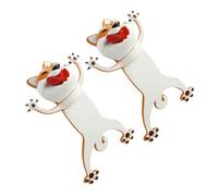 CIYODO Lot de 2 Marque-pages Chiens 3d en Trombone, Accessoires de Lecture Légers et Originaux, Marque-pages Animaux de Dessin Animé pour Étudiants, Enseignants et Amateurs de