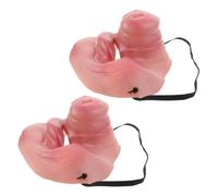 CIYODO Lot de 2 Masques de Cochon en Latex Demi-visage, Nez de Cochon Réaliste, Masque Costume D'animal pour Fête, Carnaval, Halloween, Accessoires de Déguisement Amusants et Cosplay