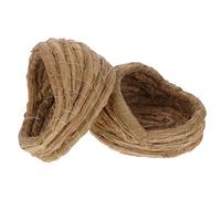 CIYODO Lot De 2 Nids D Oiseaux Tissés pour Poules Nids De Pondoir Coussins De Nidification pour Petits Animaux De Compagnie Cabane De Couchage en Paille Tissée De Poule