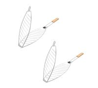 CIYODO Lot De 2 Paniers À Griller Pliables en Acier Inoxydable pour Barbecue pour Faire Frire Poisson pour L'Extérieur