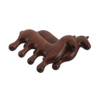 CIYODO Lot de 2 Peignes de Massage en Bois de Santal Antistatique pour Cuir Chevelu Sec Stimulateur D'acupression Multifonction Année du Cheval 2026 Brosse de Relaxation